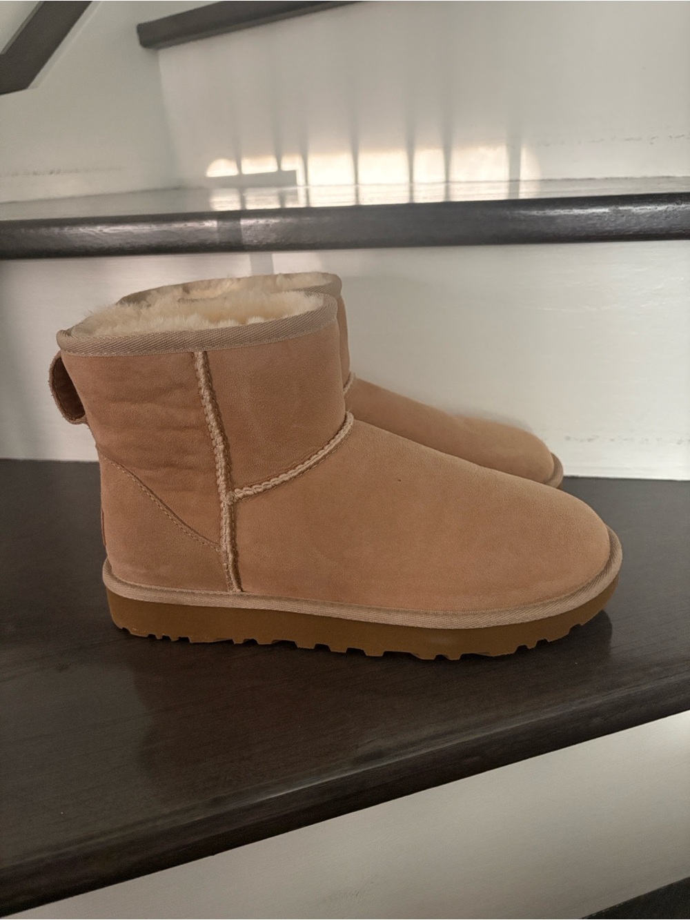 UGG Classic Mini II Ankle Boots in Chestnut Suede